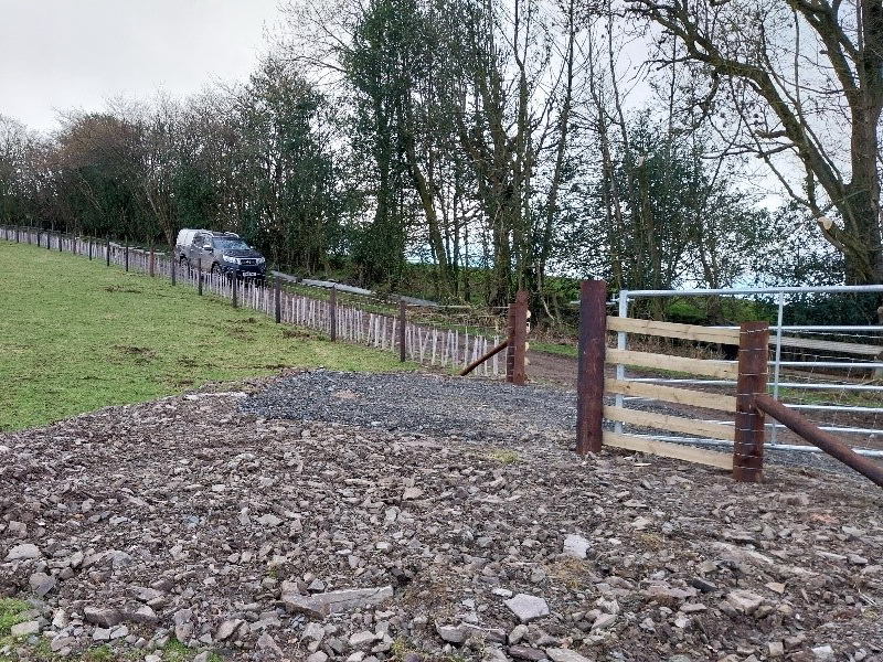 photo of new fencing and gateway on farm