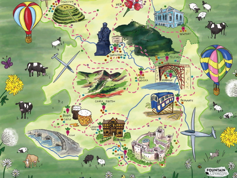 picture of the Shropshire Good Food Trail Map 2024